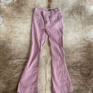 Express Pink Flared Women Jeans